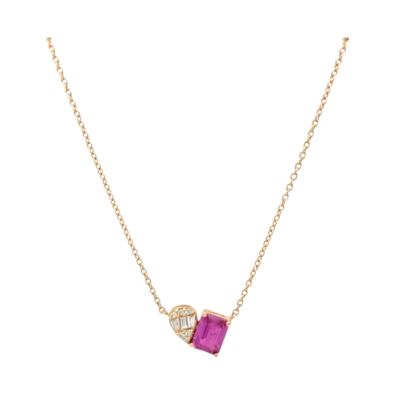 TOURMALINE & DIAMOND TOI ET MOI NECKLACE