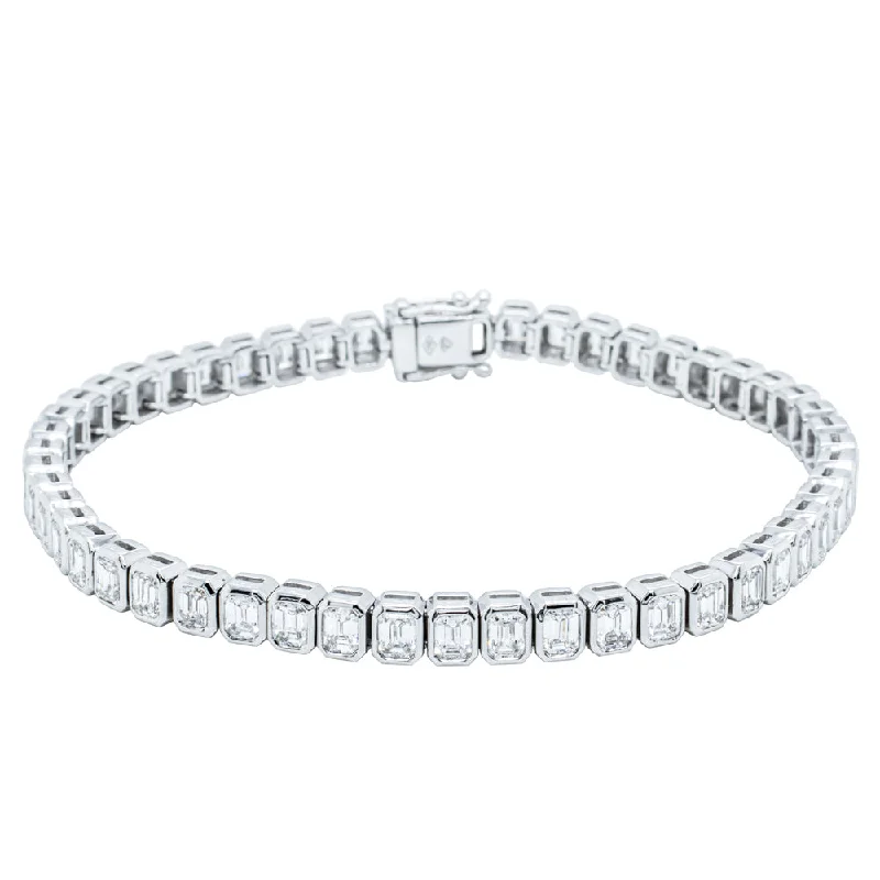 18ct White Gold 5.47ct Diamond Tennis Bracelet