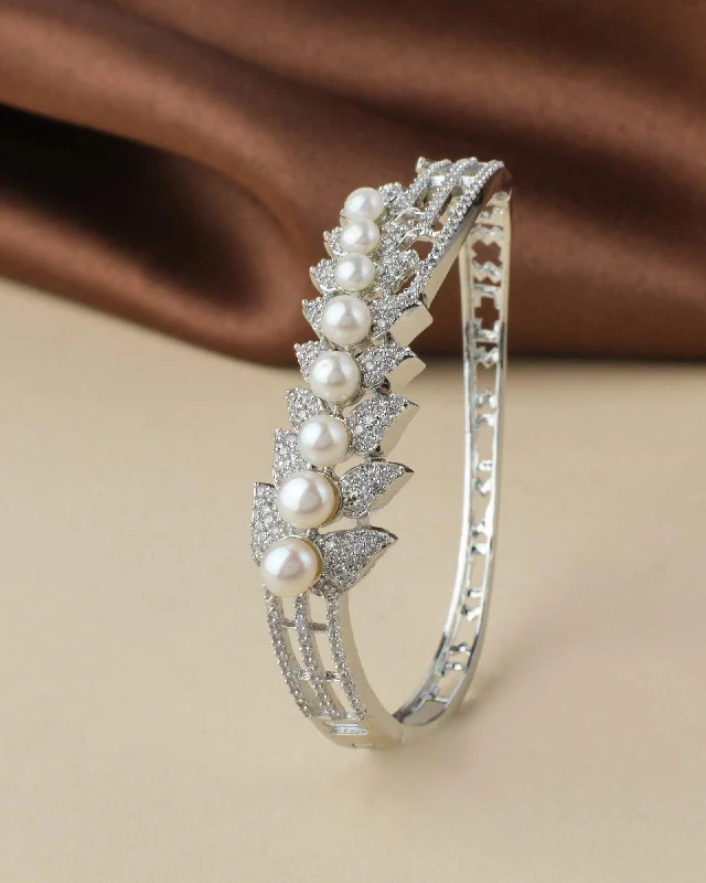 Stunning Stone Studded Pearl Bangle