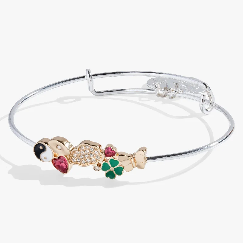 Silver Linings Inline Charm Bangle