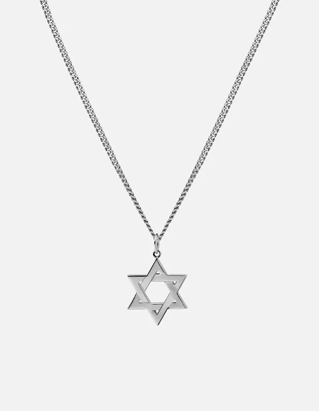 Star of David I Necklace, Sterling Silver