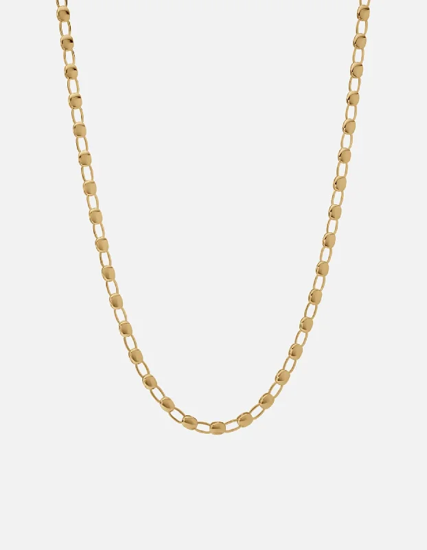 Ward Chain Necklace, Gold Vermeil