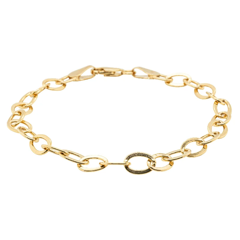 9ct Yellow Gold Oval Link Bracelet