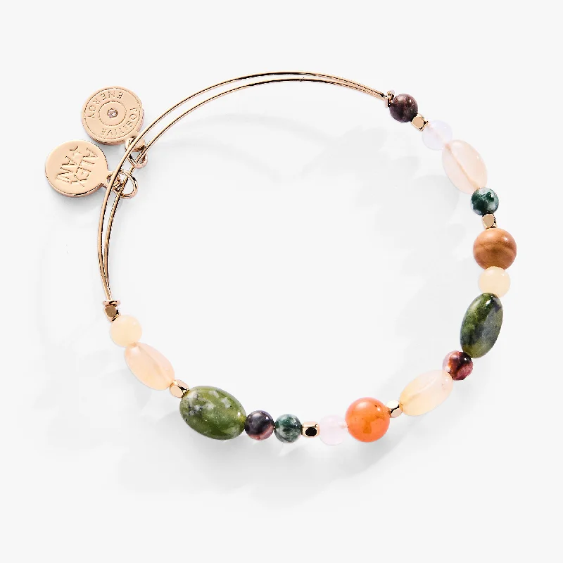 Nugget Semi-Precious Beaded Bangle