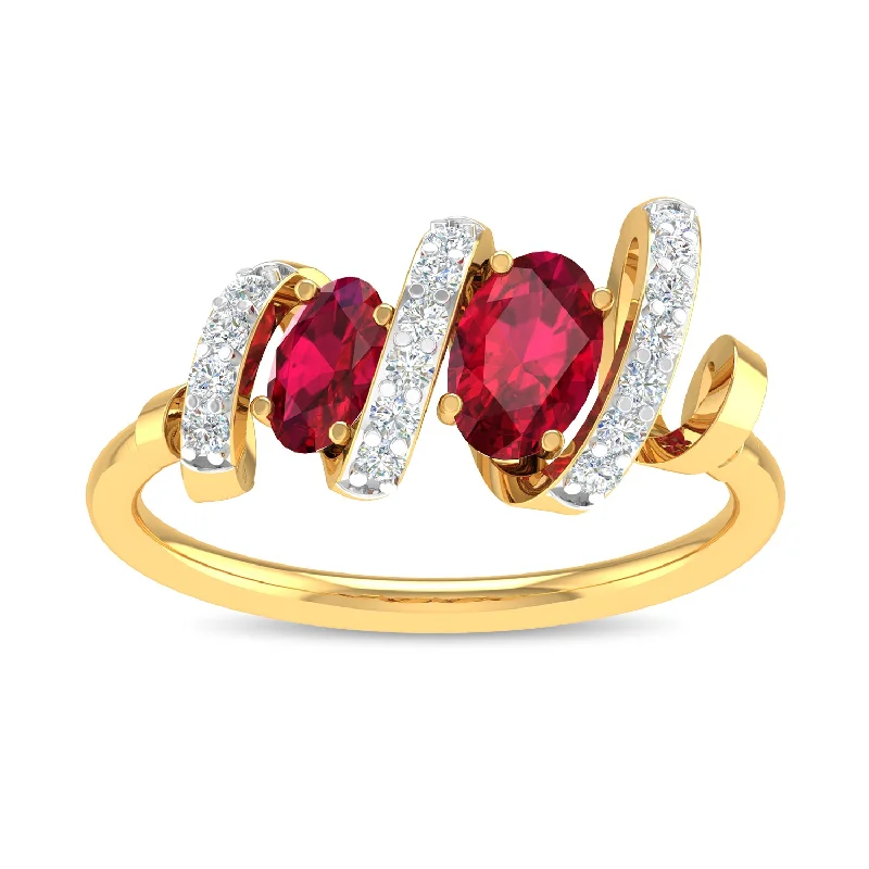 Spiral Ruby Ring