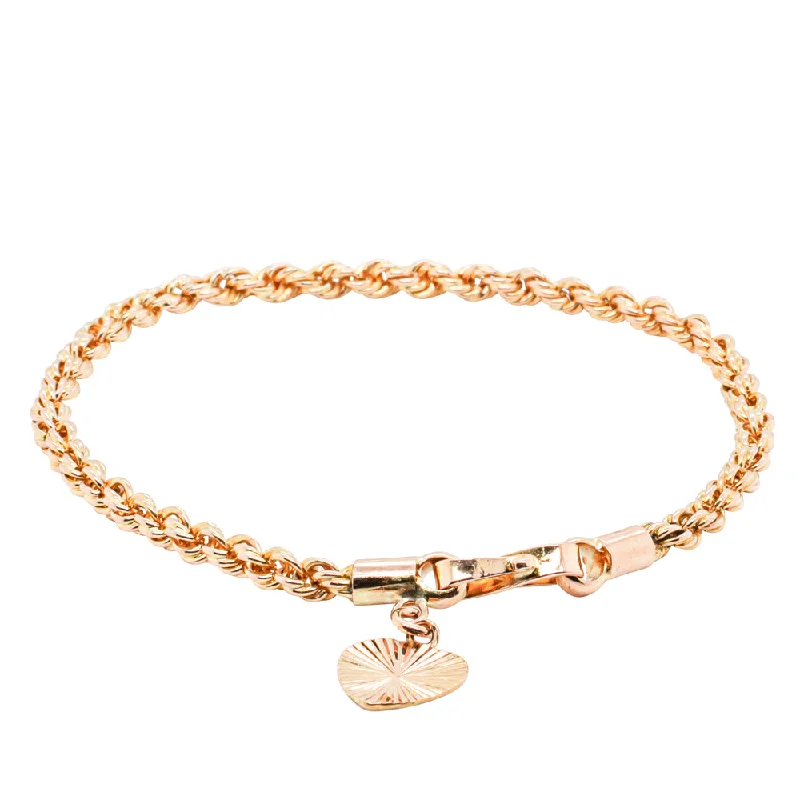 Deja Vu 21ct Yellow Gold Rope Chain Bracelet