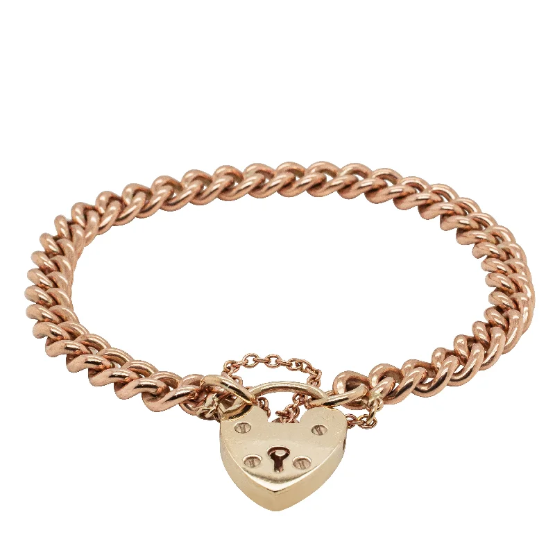 Deja Vu 9ct Rose Gold Curb Bracelet