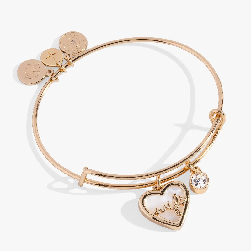 Mother of Pearl Wife Heart Bangle