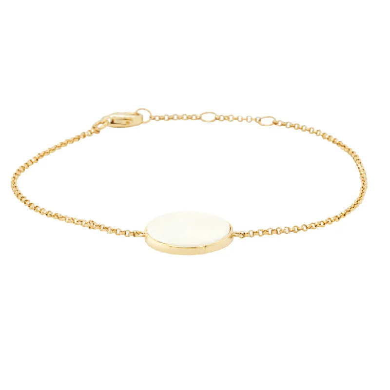 9ct Yellow Gold Mother Of Pearl Gaia Bracelet