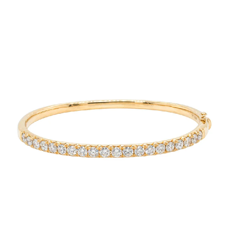 18ct Yellow Gold Diamond Comet Bangle