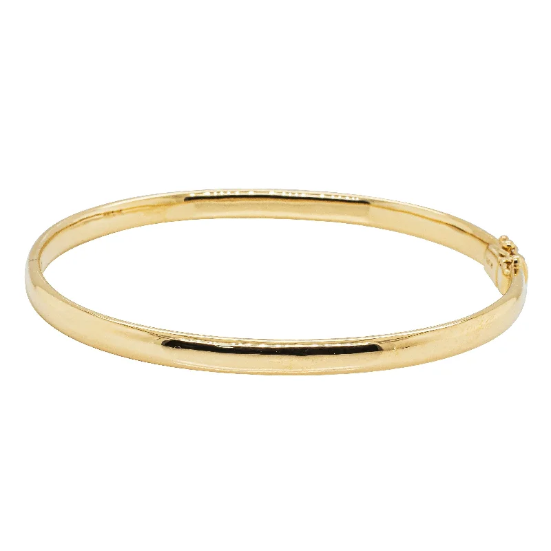 9ct Yellow Gold 4.5mm Hinged Bangle