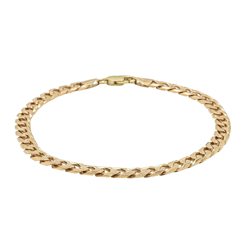 Deja Vu 9ct Yellow Gold Curb Link Bracelet