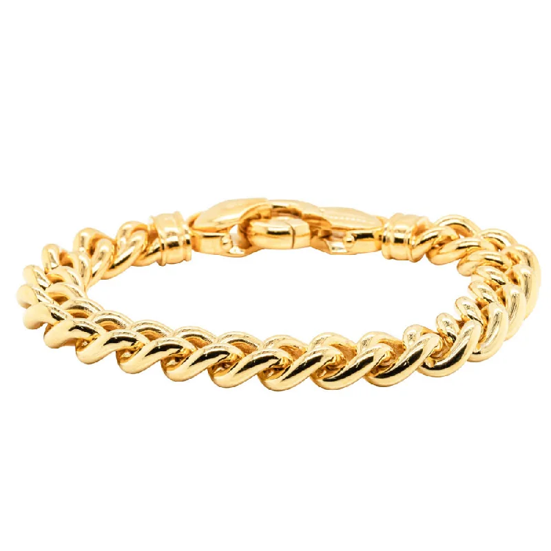 9ct Yellow Gold Wide Curb Bracelet