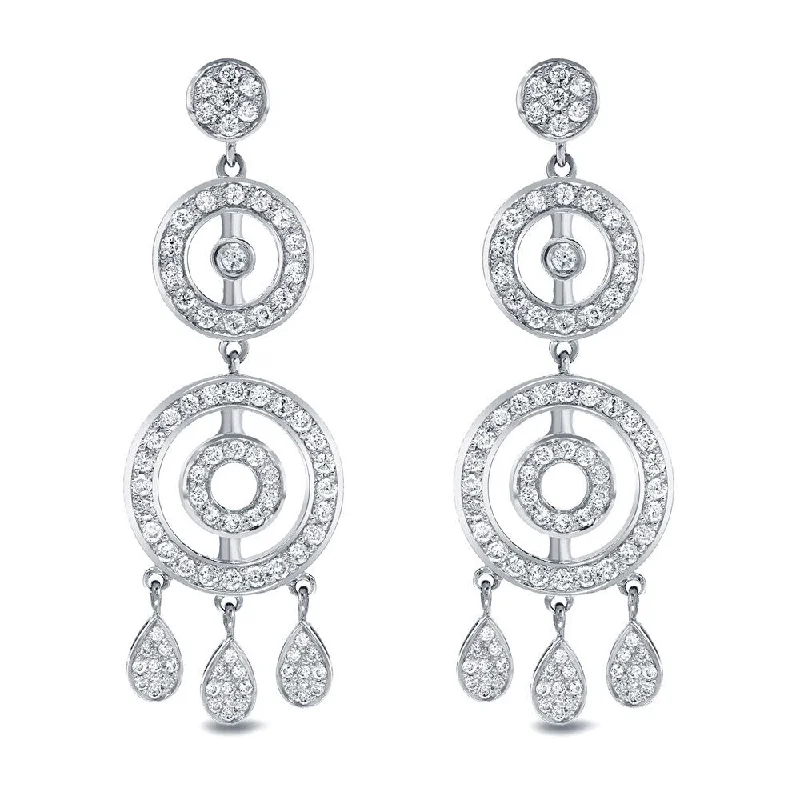 Auriya 14k White Gold 1 1/2ct TDW Diamond Chandelier Earrings (H-I, SI1-SI2)