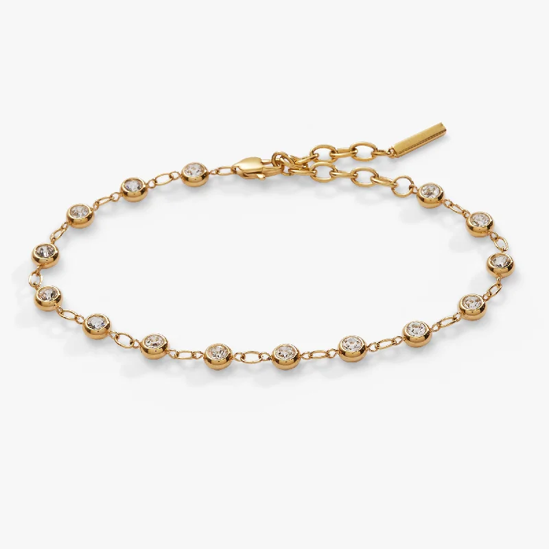 Crystal Pebble Chain Bracelet