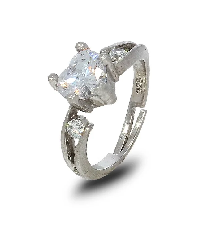 Sterling Silver Solitaire Ring