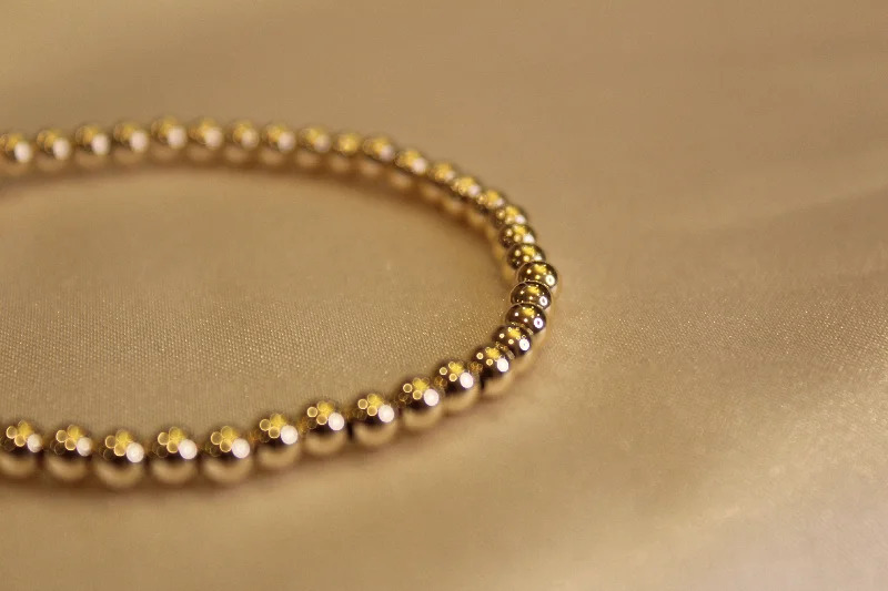 14k gold filled beaded bracelet