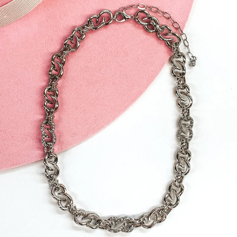 Big Attitude Chain Necklace in Silver