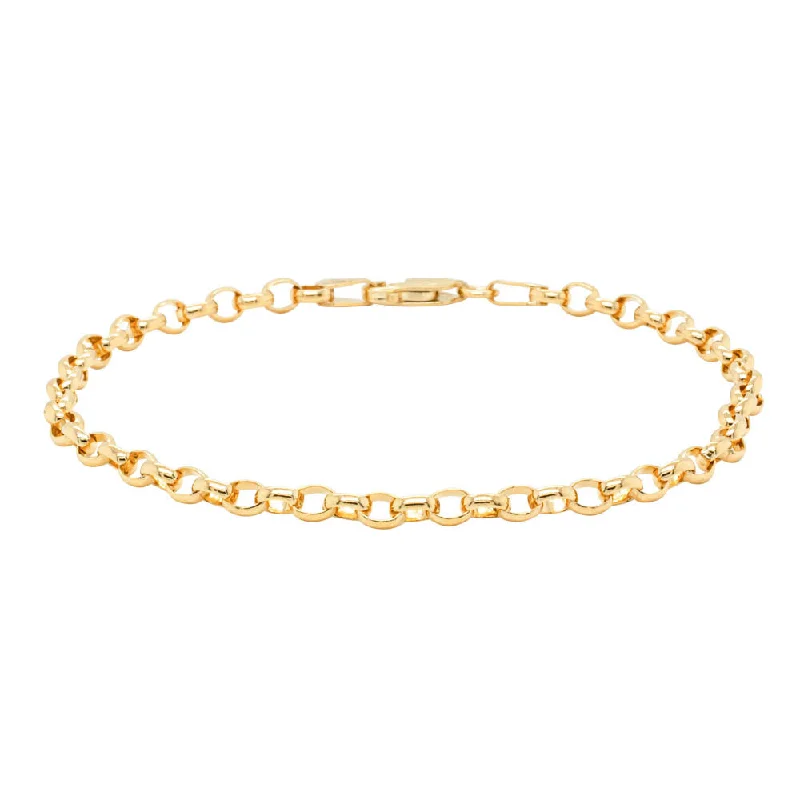 9ct Yellow Gold Oval Belcher Bracelet