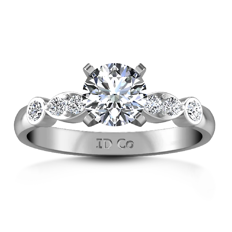 Pave Engagement Ring Rachel 14K White Gold