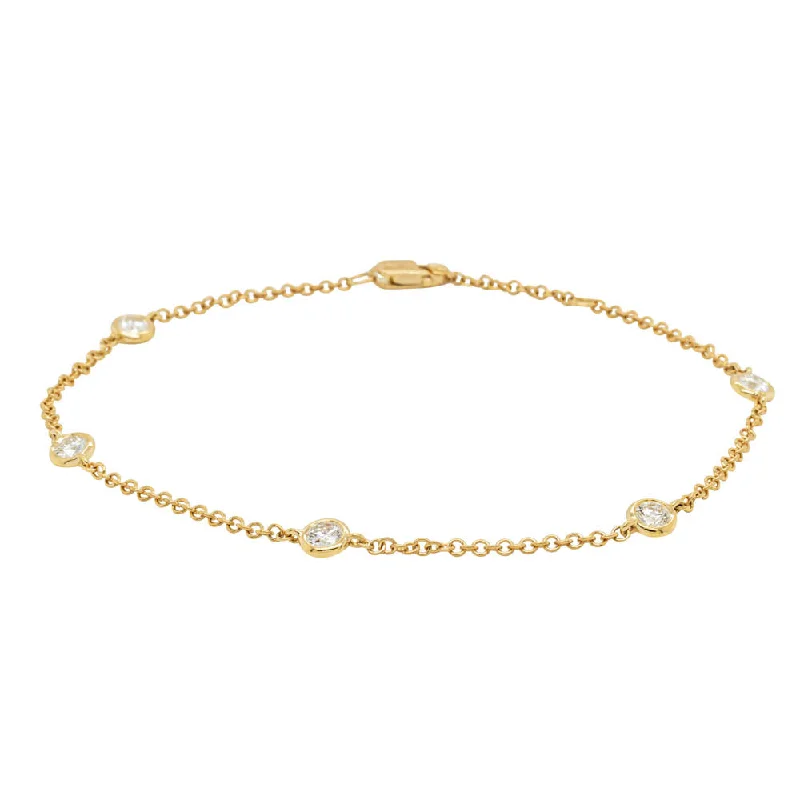 18ct Yellow Gold Diamond Chakra Bracelet