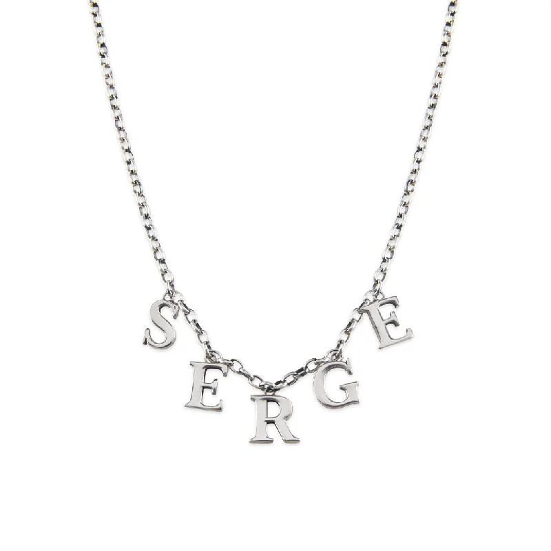 Silver Serge Alphabet Necklace