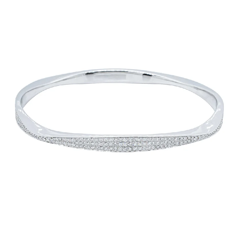 18ct White Gold 2.70ct Diamond Eos Bangle