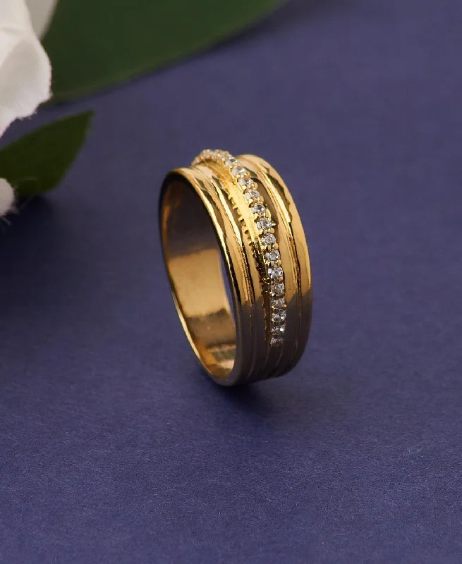 Sterling Golden AD Ring