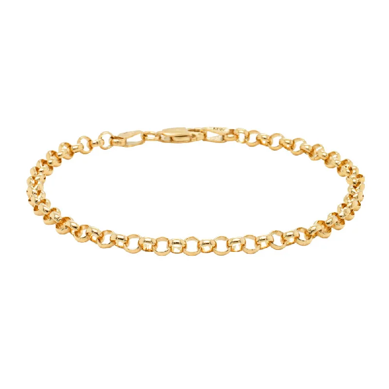 9ct Yellow Gold Round Belcher Bracelet