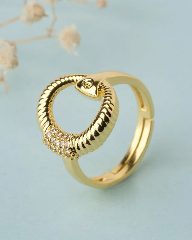 Sterling Golden Metallic Ring