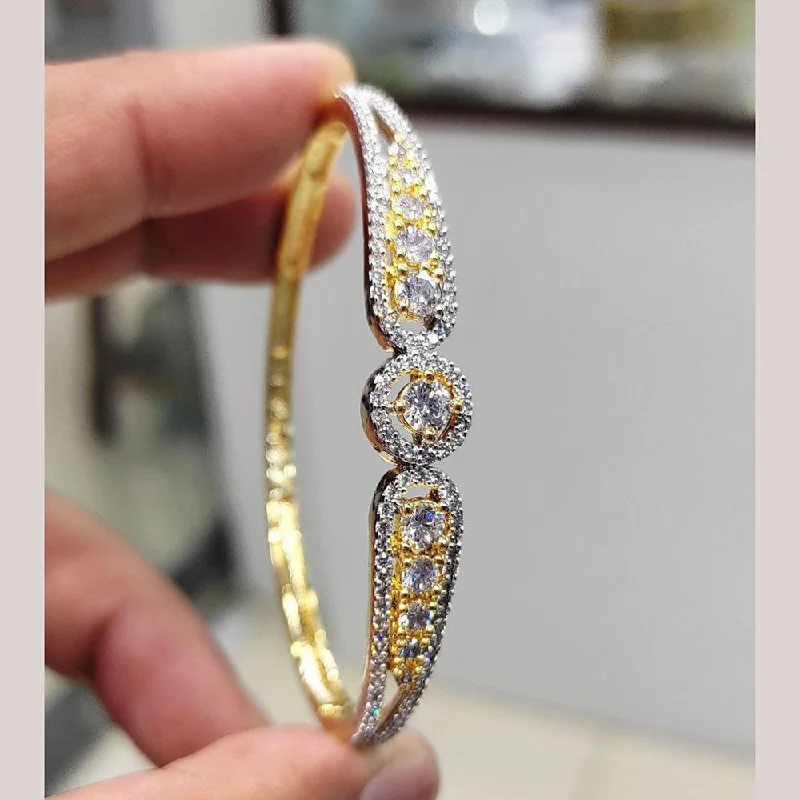 Aamrapali Gold Plated AD Openable Bracelet