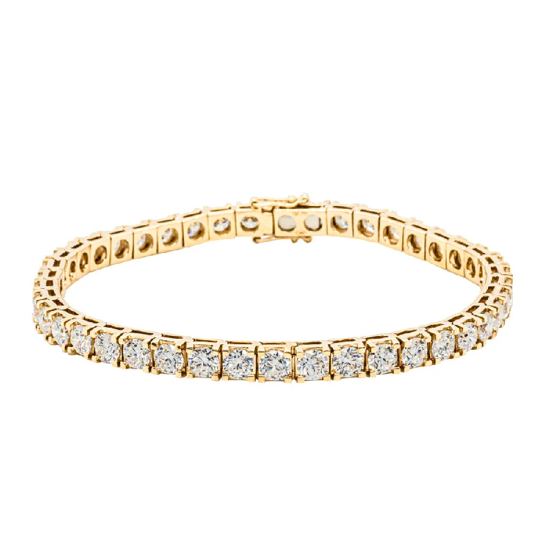 18ct Yellow Gold 10.08ct Diamond Jubilee Tennis Bracelet