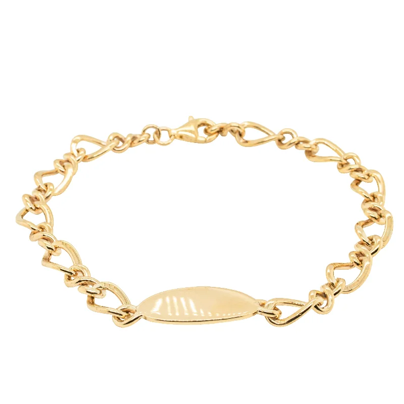 Deja Vu 9ct Yellow Gold ID Bracelet