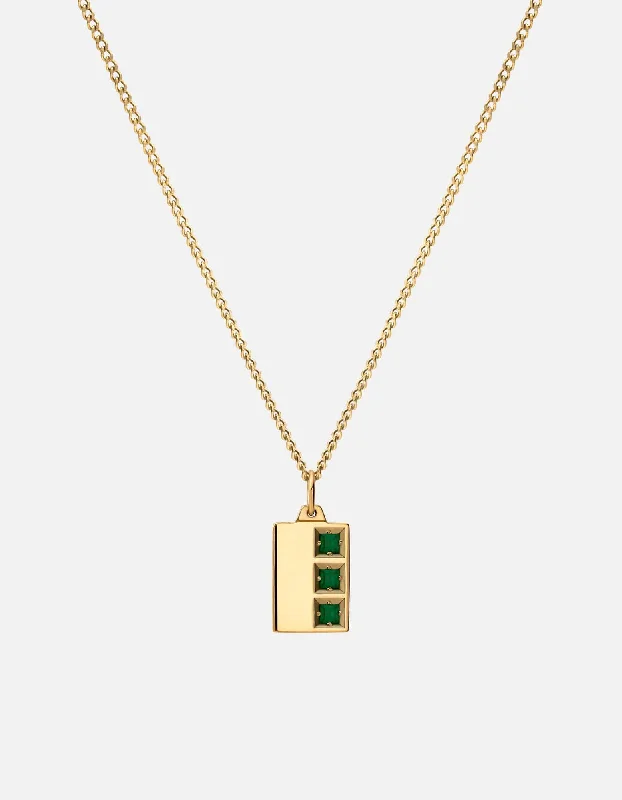 Virgil Agate Necklace, Gold Vermeil