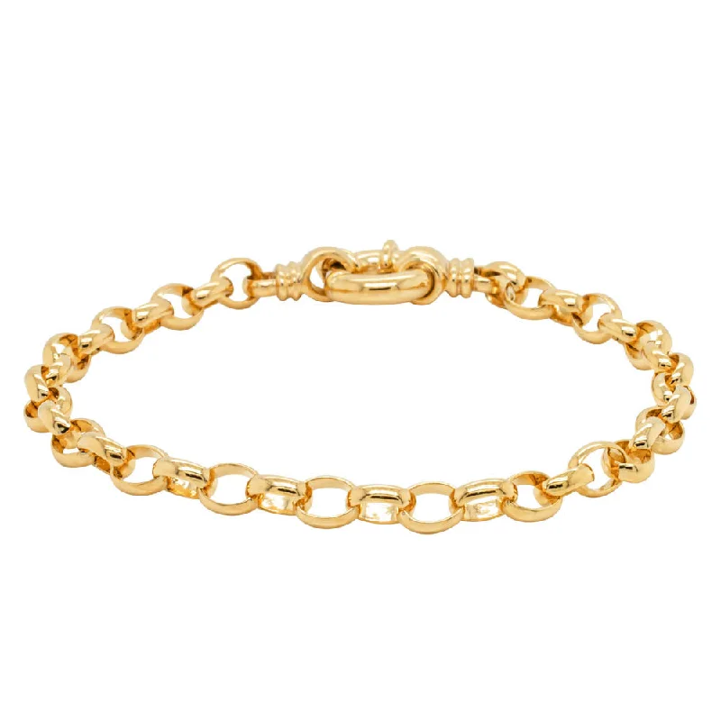 9ct Yellow Gold Oval Belcher Bracelet