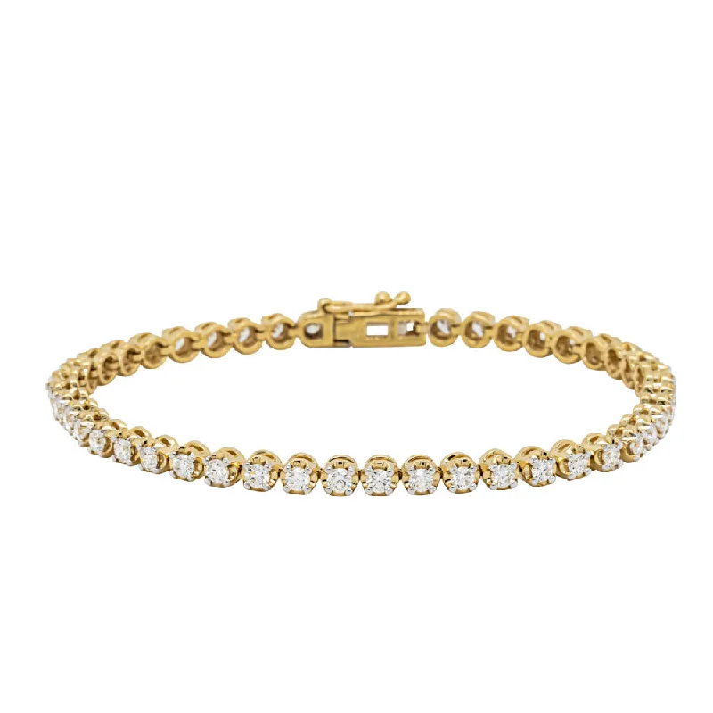 9ct Yellow Gold 2.50ct Diamond Ava Tennis Bracelet