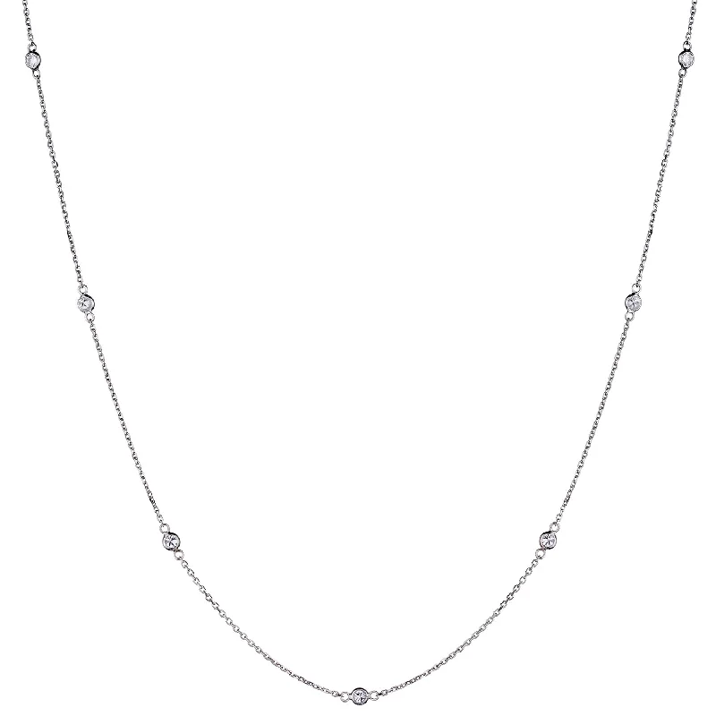 BEZEL SET DIAMOND NECKLACE