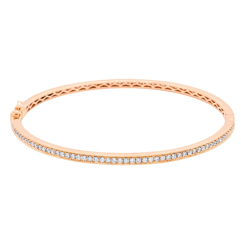 18ct Rose Gold 1.90ct Diamond Bangle