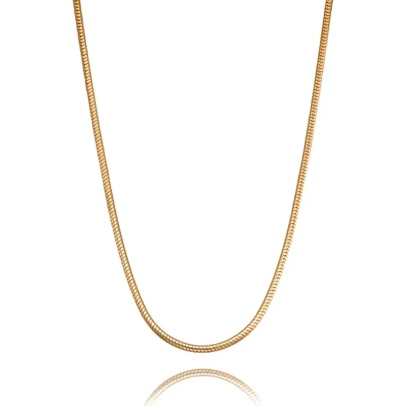 18inch Gold Snake Chain Steel Charm Necklace