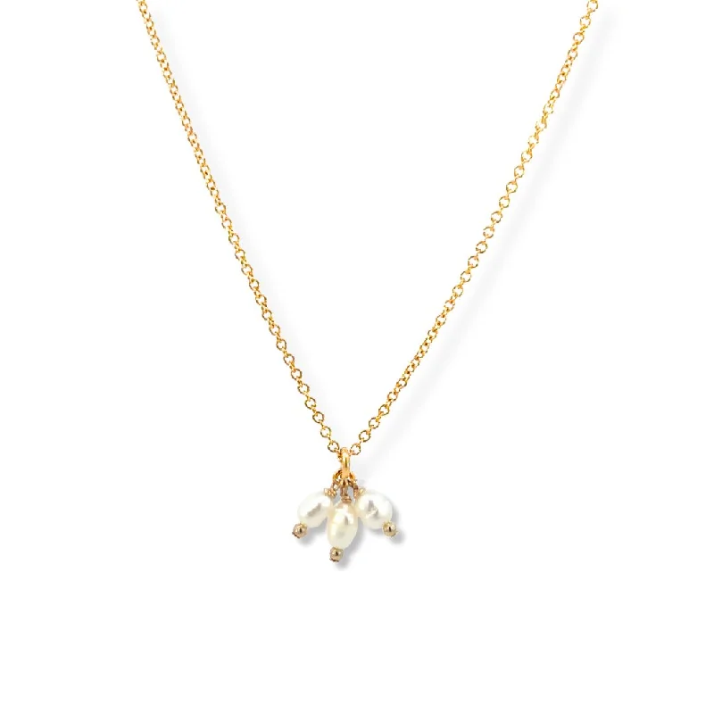 Three Wishes Pearl Drop Necklace