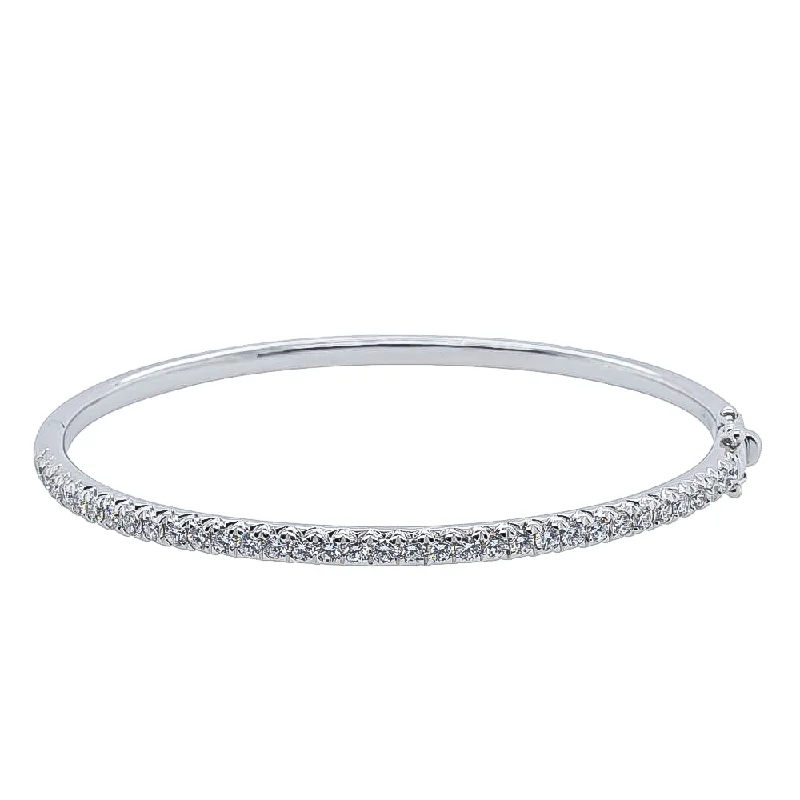 18ct White Gold 1.52ct Diamond Comet Bangle