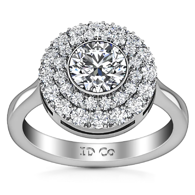 Halo Engagement Ring Mandy 14K White Gold