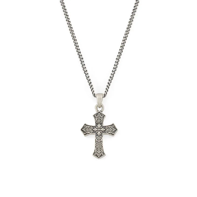 Silver Gothic Cross Necklace