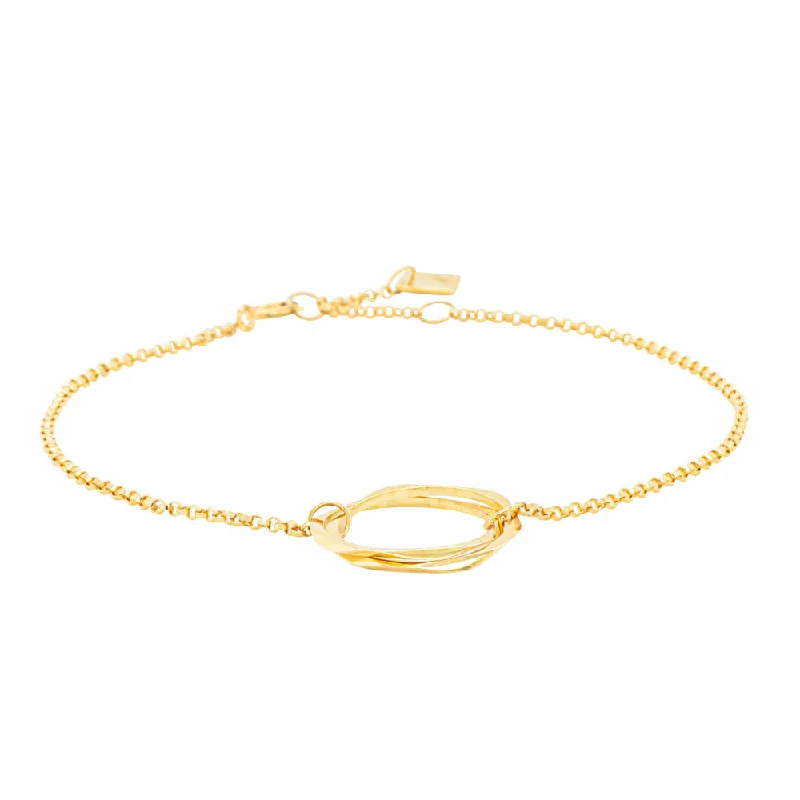 9ct Yellow Gold Mini Entwined Bracelet