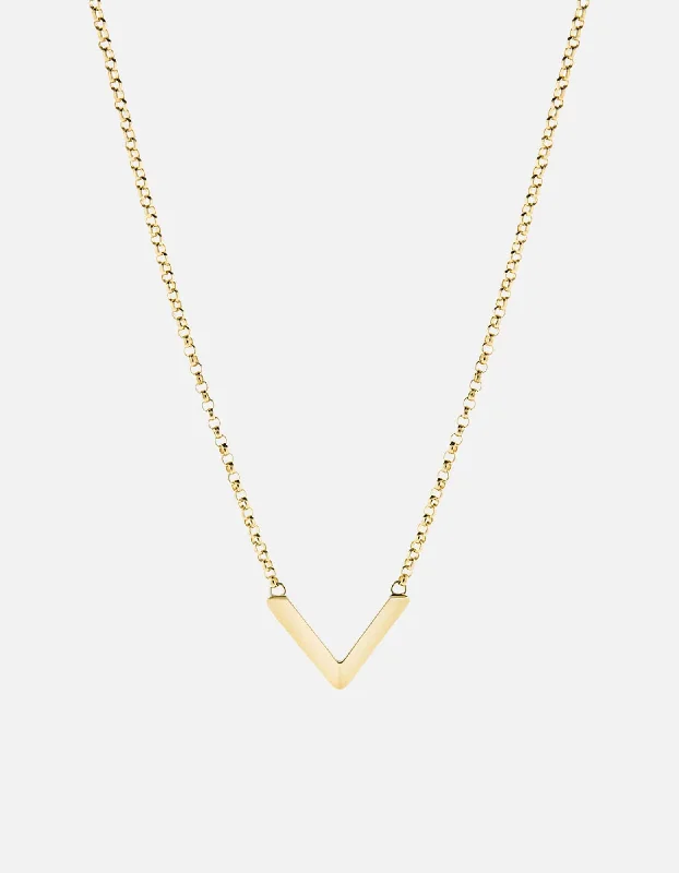 Mini Angular Necklace, Gold Vermeil