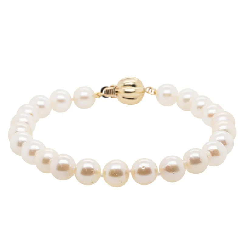 9ct Yellow Gold Akoya Pearl Bracelet