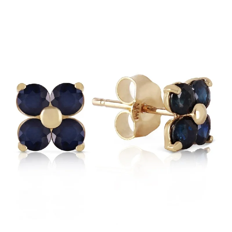 1.15 CTW 14K Solid Gold Last Person I Kiss Sapphire Earrings