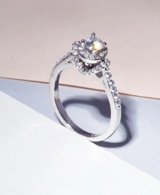 Sterling Solitaire Ring