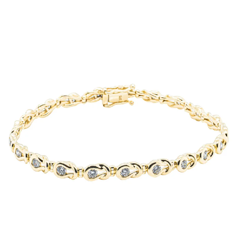 9ct Yellow Gold 1.65ct Diamond Bracelet