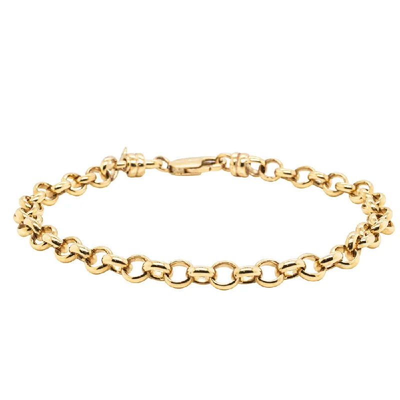 Deja Vu 9ct Yellow Gold Belcher Bracelet